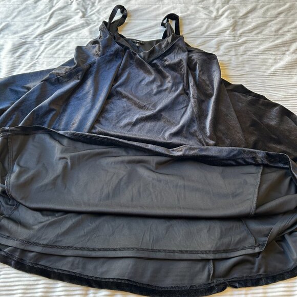 Torrid Black Velvet Lace Trim Trapeze Dress Women’s Plus Size 4 A-Line Spaghetti - Picture 7 of 15